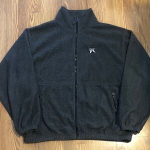 Gray Fleece Zip-Up Jacket size large